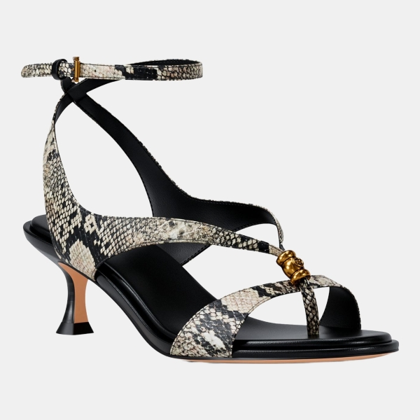 Michael Kors Women's Cherie Strappy Mid Dress Sandals - Natural Snake Smooth