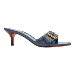 Coach Women's Margot Slip-On Kitten Heel Sandals - Crystal Jacquard/Denim - Image 3
