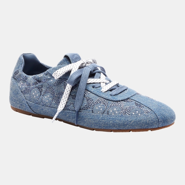 Coach Women's Soft Lace-Up Sneakers - Crystal Jacquard/Denim Blue