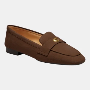 Coach Women's Sculpted C Suede Slip-On Loafers - Chocolate