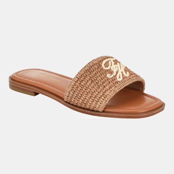 Tommy Hilfiger Women's Temira Flat Slide Sandals - Medium Brown