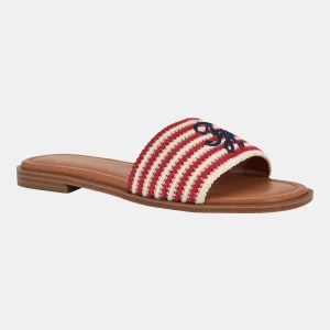 Tommy Hilfiger Women's Temira Flat Slide Sandals - Medium Red