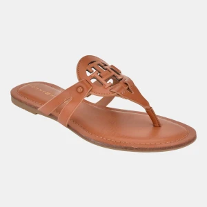 Tommy Hilfiger Women's Lerriz Logo Flat Thong Slide Sandals - British Tan