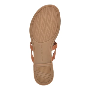 Tommy Hilfiger Women's Lerriz Logo Flat Thong Slide Sandals - British Tan - Image 6