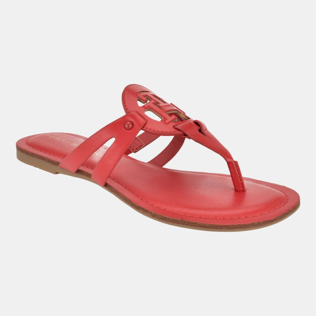 Tommy Hilfiger Women's Lerriz Logo Flat Thong Slide Sandals  - Primary Red