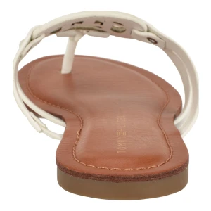 Tommy Hilfiger Women's Lerriz Logo Flat Thong Slide Sandals - White - Image 4