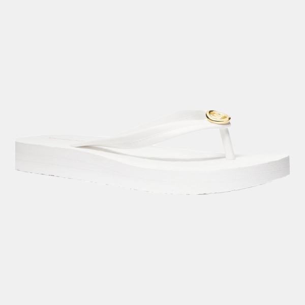 Michael Kors Women's Posie Flip-Flop Sandals - Optic White Croc