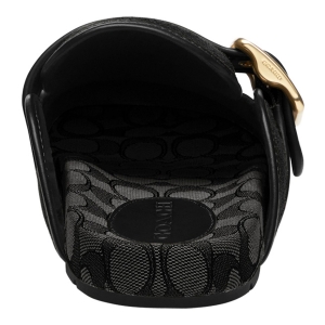 Coach Women's Archival Slip-On Buckle Clogs - Smoke/Coal/Black Suede - Image 4