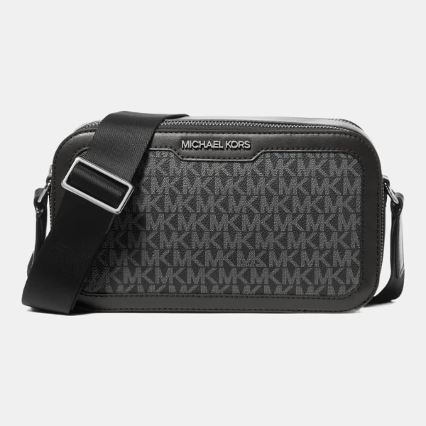 Michael Kors Outlet Cooper Signature Logo Crossbody Bag - BLACK