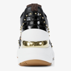 Michael Kors Outlet Katrina Mixed-Media Trainer - BUTTERSCOTCH - Image 5