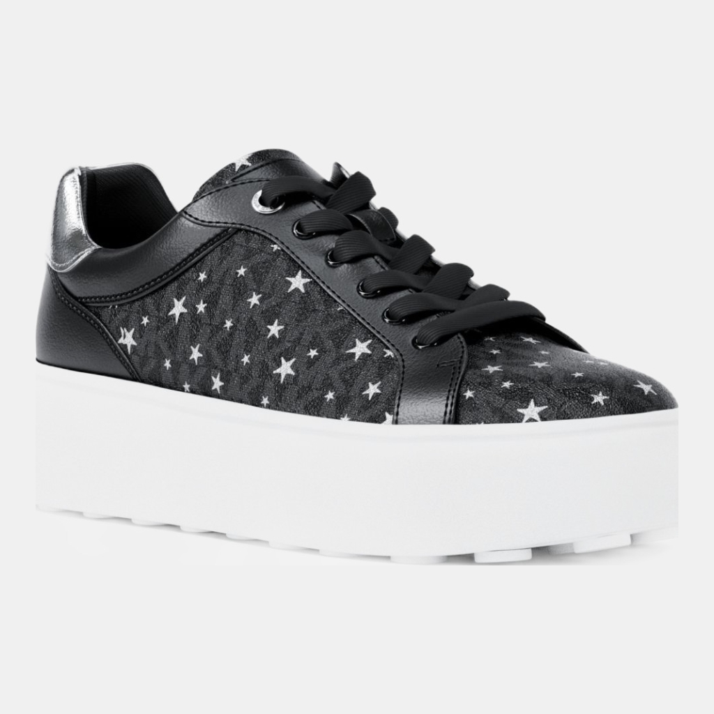 Michael Kors Outlet Romey Printed Signature Logo Sneaker - BLACK