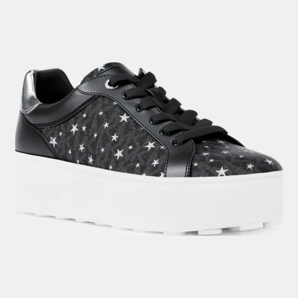Michael Kors Outlet Romey Printed Signature Logo Sneaker - BLACK