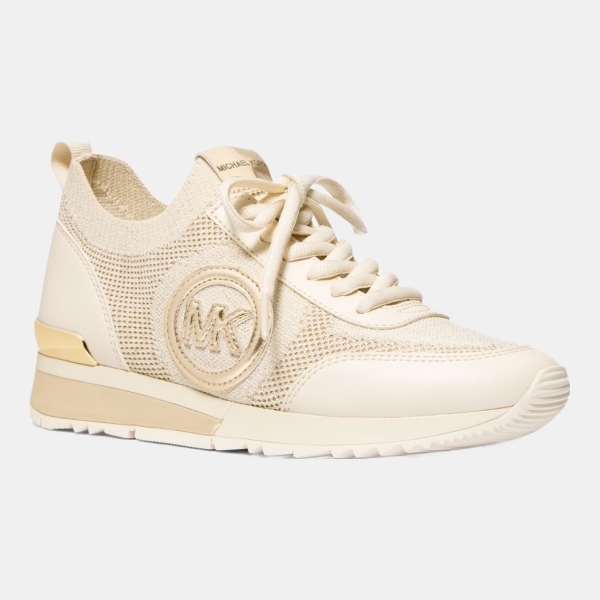 Michael Kors Outlet Jenkins Metallic Stretch Knit Trainer