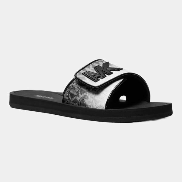 Michael Kors Outlet Palmer Ombré Signature Logo Slide Sandal