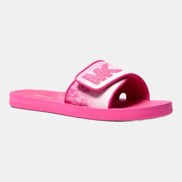 Michael Kors Outlet Palmer Ombré Signature Logo Slide Sandal
