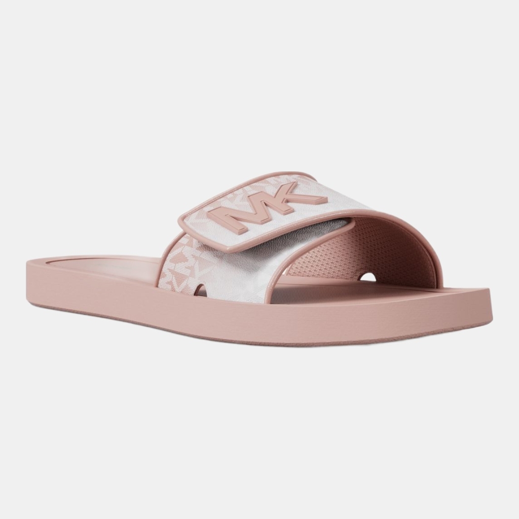 Michael Kors Outlet Palmer Ombré Signature Logo Slide Sandal