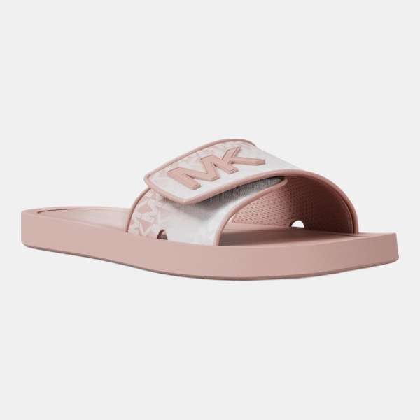 Michael Kors Outlet Palmer Ombré Signature Logo Slide Sandal