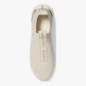 Michael Kors Outlet Bodie Metallic Knit Slip-On Sneaker - Image 5