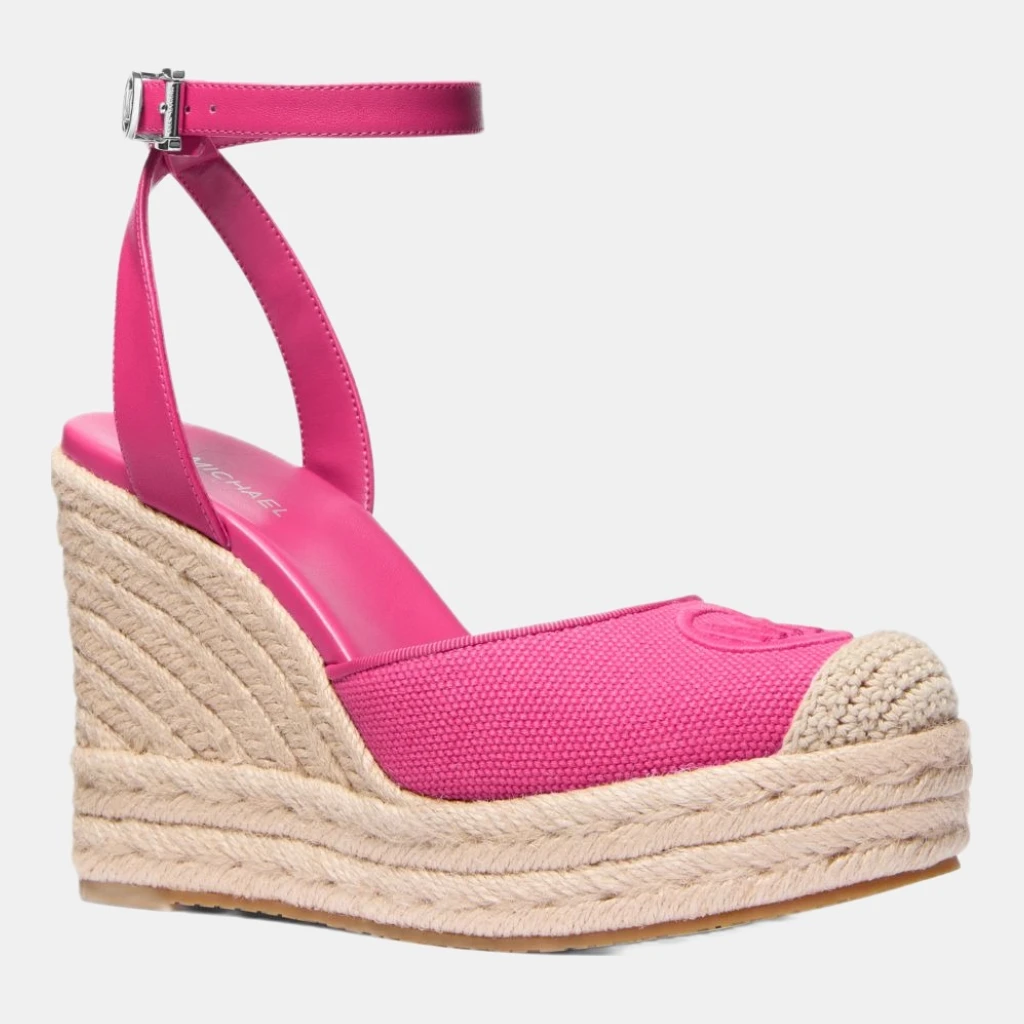 Michael Kors Outlet Larissa Cotton Canvas Espadrille Wedge