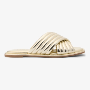 Michael Kors Outlet Portia Metallic Slide Sandal - Image 3