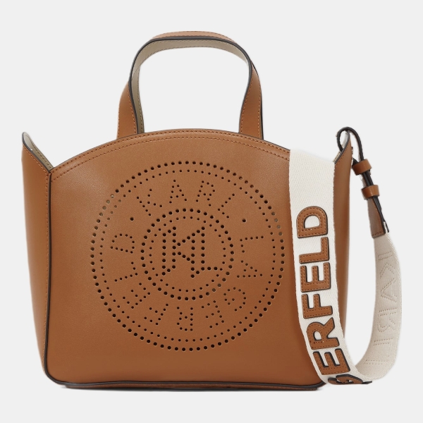 Karl Lagerfeld K/Circle perforated small tote bag