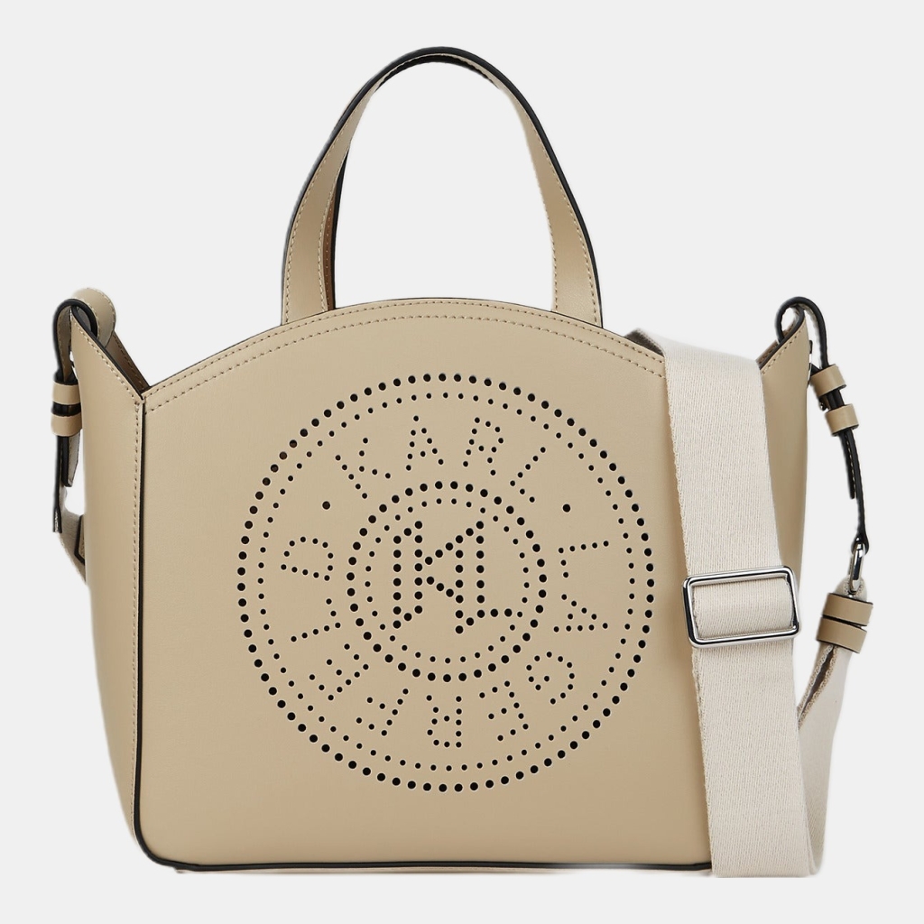 Karl Lagerfeld K/Circle perforated small tote bag