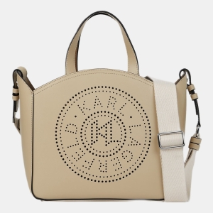 Karl Lagerfeld K/Circle perforated small tote bag