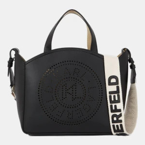 Karl Lagerfeld K/Circle perforated small tote bag