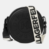 Karl Lagerfeld K/CIRCLE embossed logo round crossbody bag