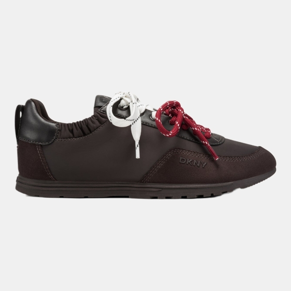 DKNY ARIANNA LACE UP SNEAKER - Brown