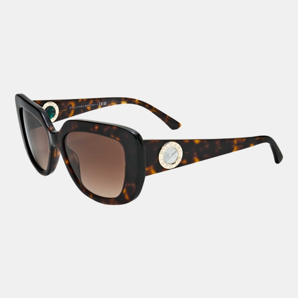 Bulgari Women's Brown Sunglasses - Havana