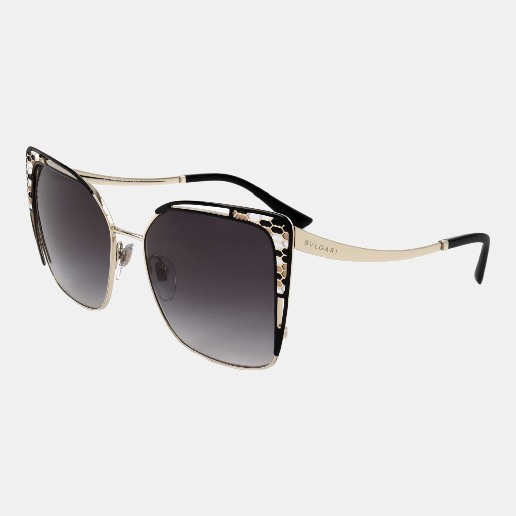 Bulgari Women's Gold Sunglasses - Pale gold black