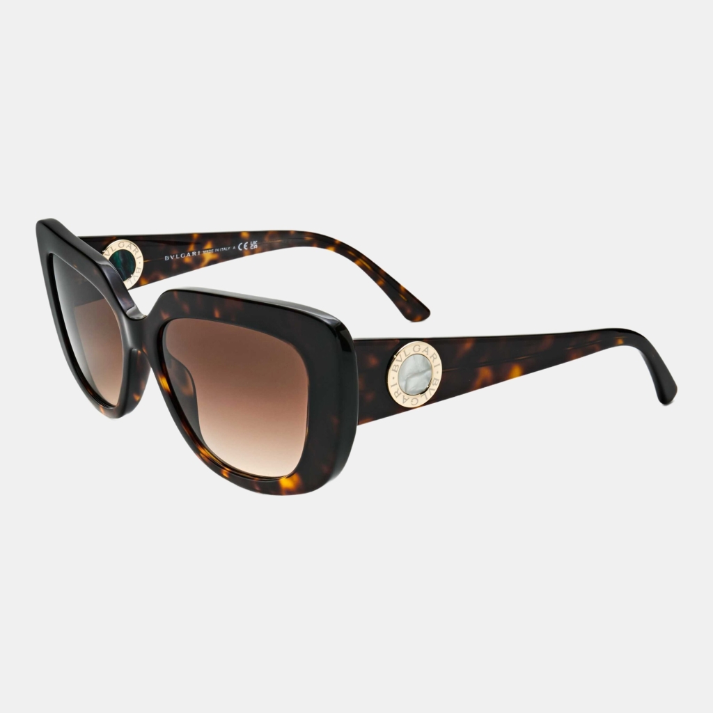 Bulgari Women's Brown Sunglasses - Havana