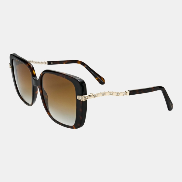 Bulgari Women's Brown Sunglasses - Havana