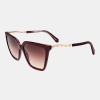 Bulgari Women's Red Sunglasses - Marbled cherry