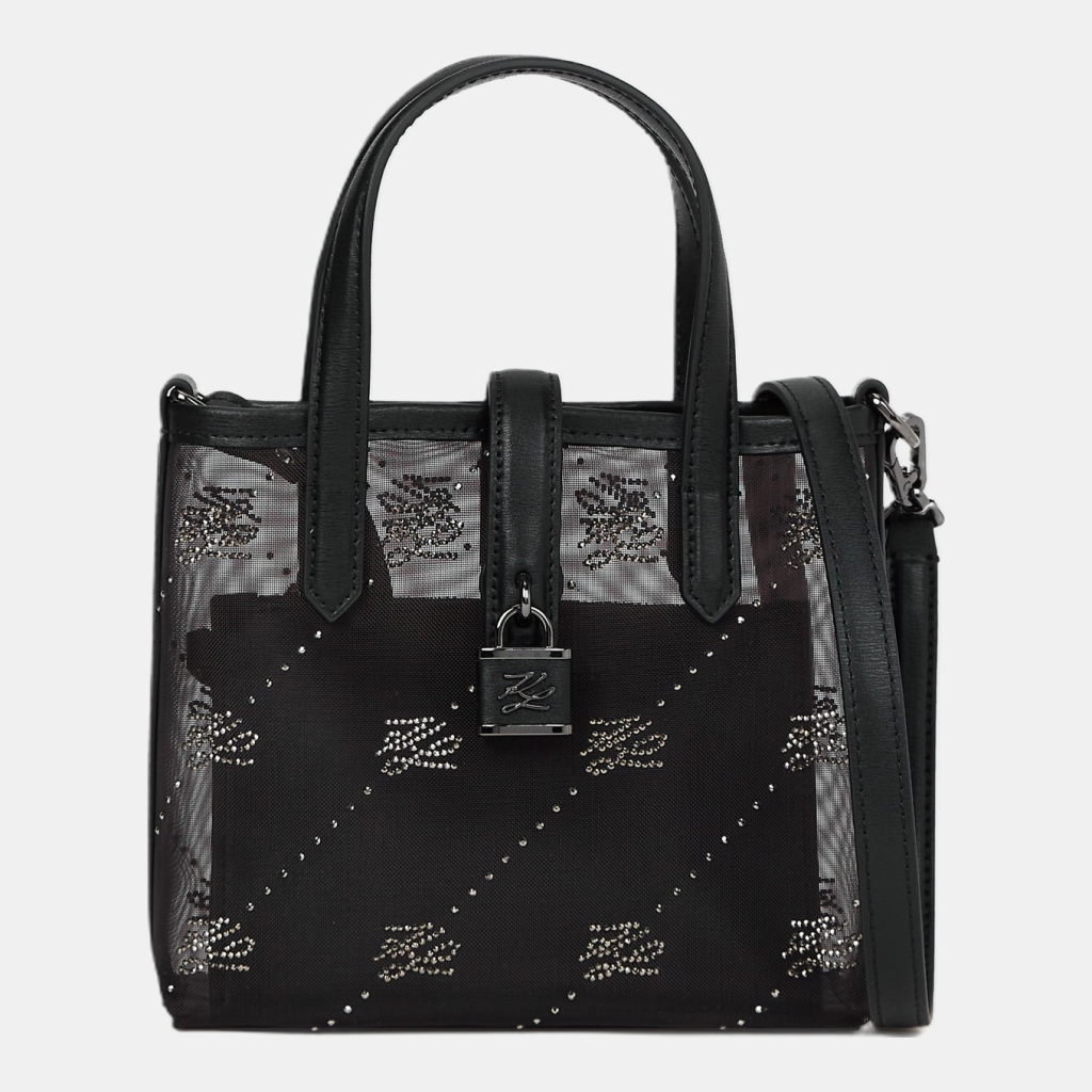 Karl Lagerfeld K/Autograph padlock rhinestone tote bag