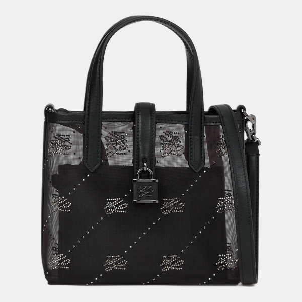 Karl Lagerfeld K/Autograph padlock rhinestone tote bag