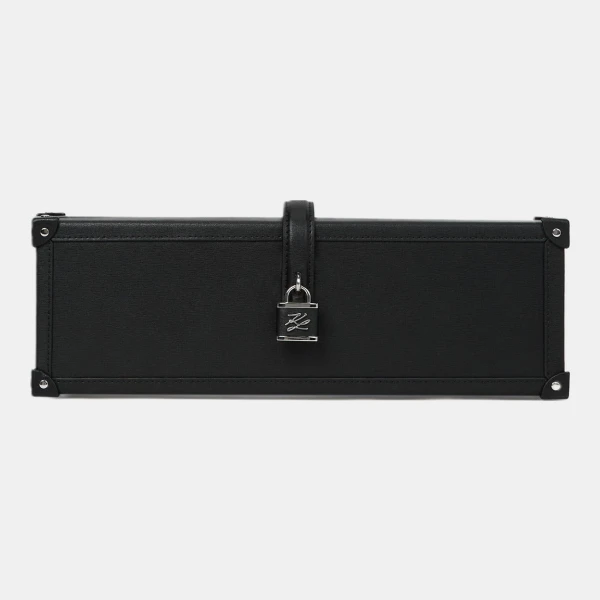 Karl Lagerfeld K/Autograph padlock trunk clutch