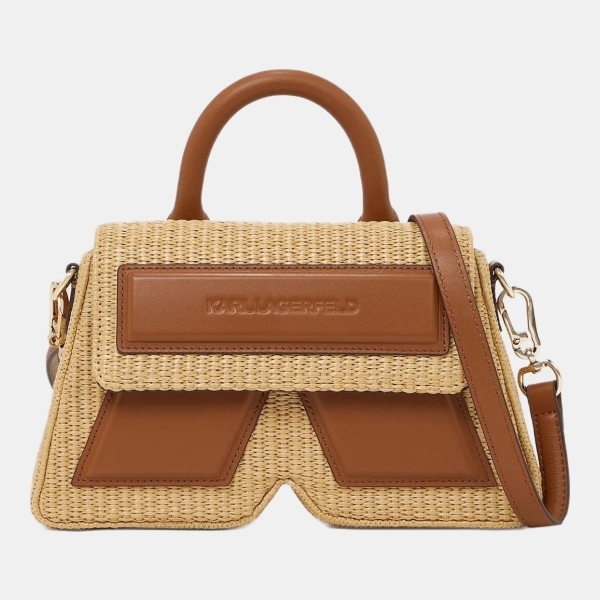 Karl Lagerfeld Ikon K woven top handle bag