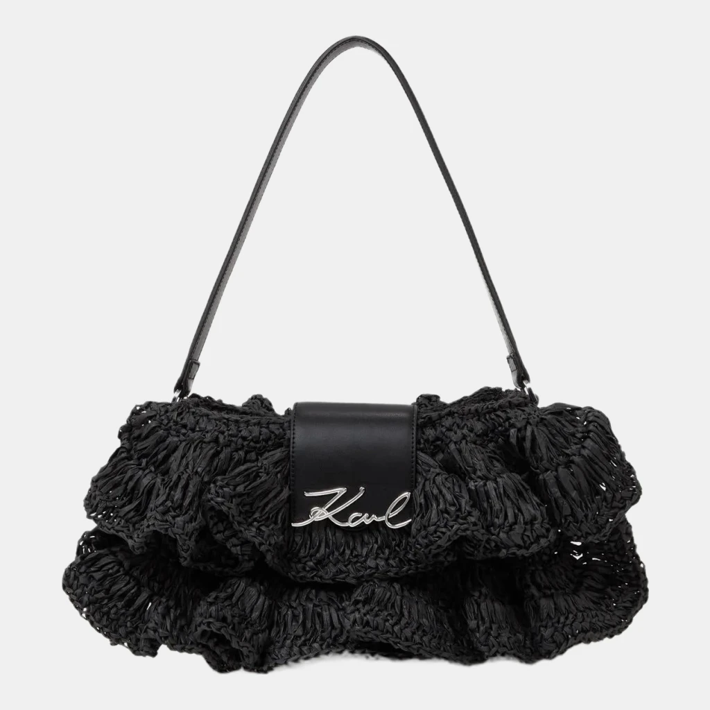 Karl Lagerfeld K/Signature ruffle shoulder bag