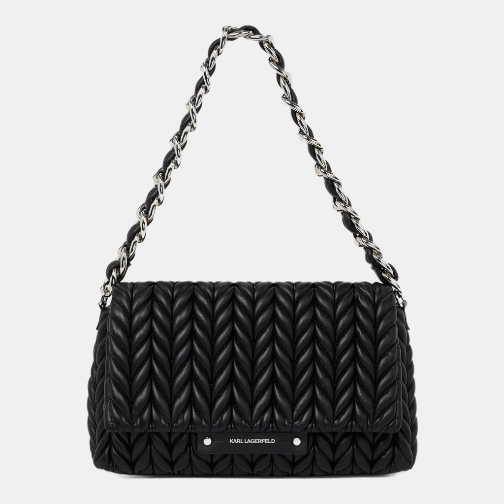 Karl Lagerfeld K/Weave flap shoulder bag