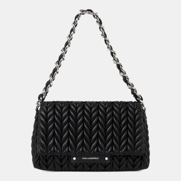 Karl Lagerfeld K/Weave flap shoulder bag