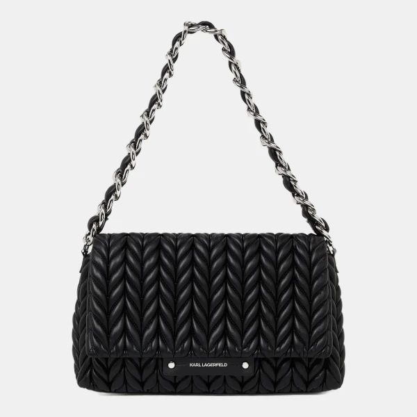 Karl Lagerfeld K/Weave flap shoulder bag