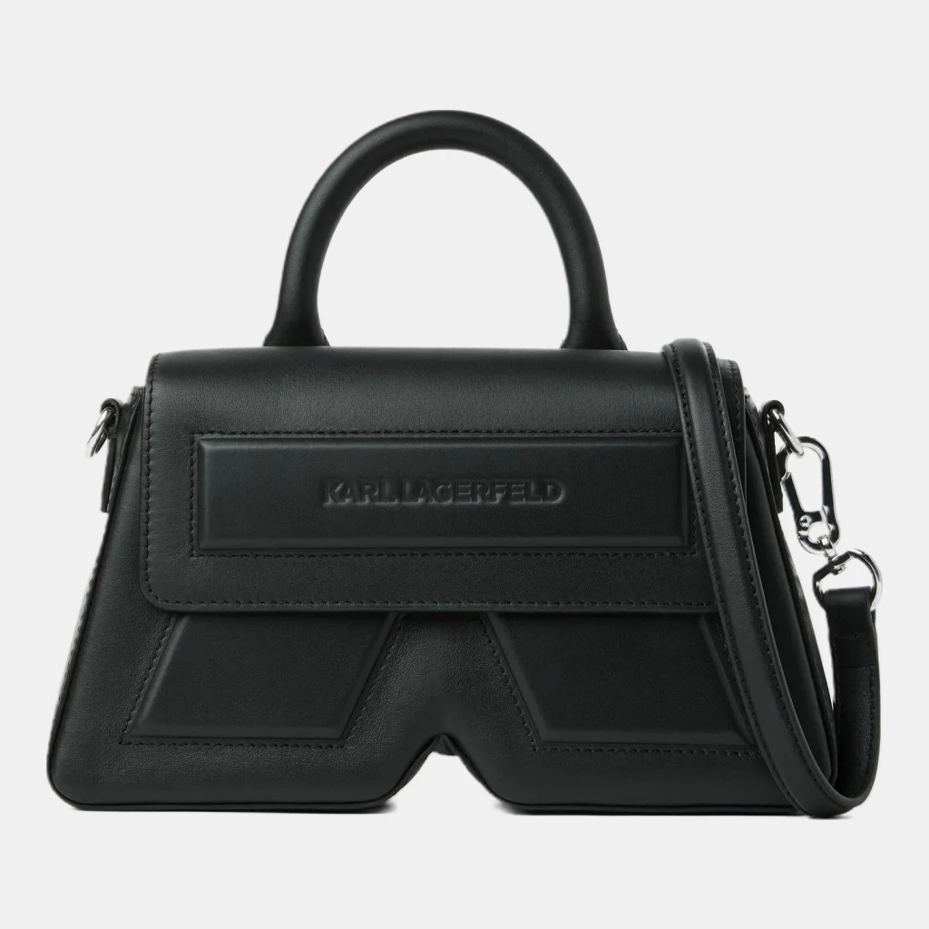 Karl Lagerfeld Ikon K leather top handle bag