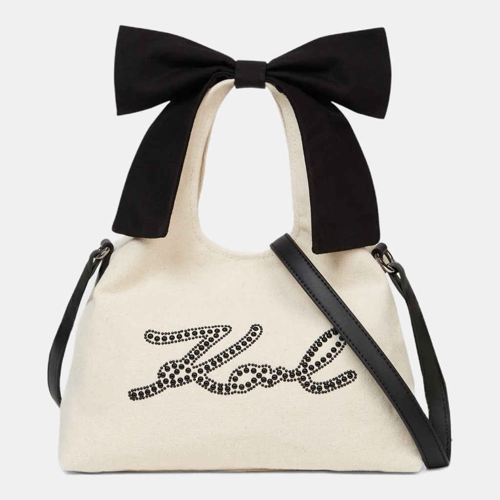 Karl Lagerfeld K/Signature ribbon bow shopper