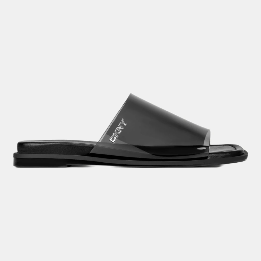 DKNY CATALINE FLAT SLIDE SANDAL - Black