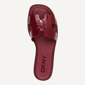 DKNY COLUMBA FLAT SLIDE - Ruby Red - Image 4