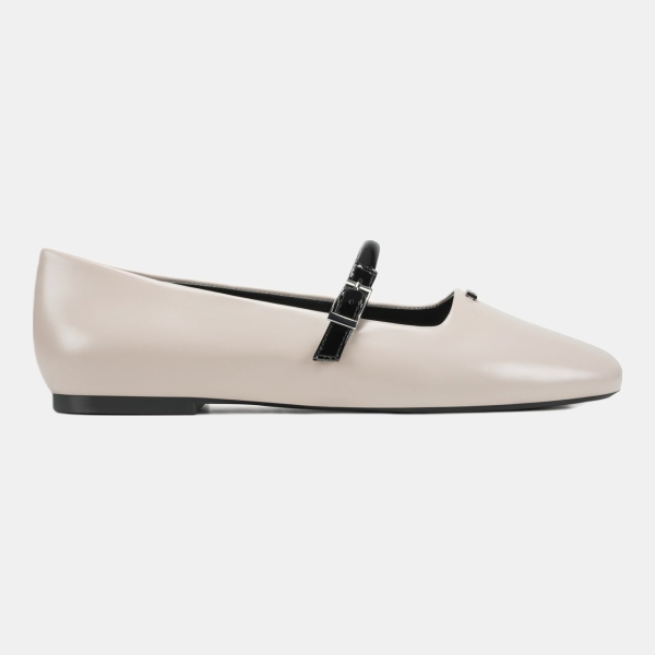 DKNY DANITA BALLET FLAT - Taupe/Black