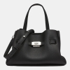 DKNY BRYAR SMALL SATCHEL - BLACK/SILVER