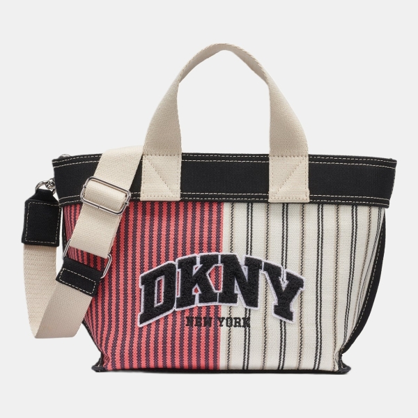 DKNY BRADY CANVAS STRIPE SMALL LOGO CROSSBODY BAG - Punch Multi